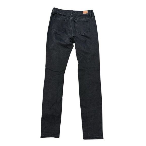 Simple Society Womens Junior Size 7/28 Black Skinny Distressed Dark Stretch Jean - Picture 2 of 7